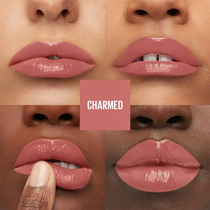 رژ لب مایع براق سوپر استی میبلین رنگ Charmed 100-گالری لیلیوم