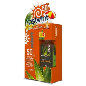 کرم ضد آفتاب ostwint بی رنگ SPF 50 با ژل آلوئه ورا