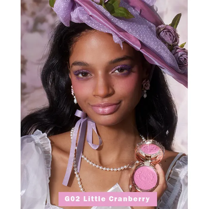 رژ گونه فلاور نوز مدل Violet Strawberry Rococo-گالری لیلیوم