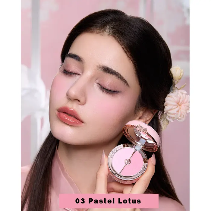 هایلایتر و رژ گونه پودری فلاور نوز Butterfly Cloud-گالری لیلیوم