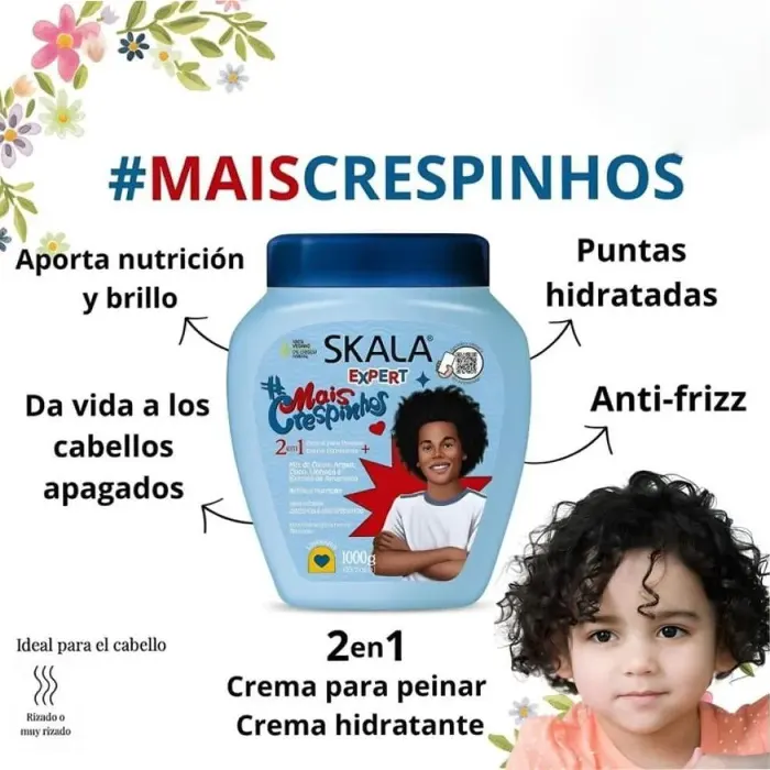کرم مو فر ضد وز و گره باز کن کودک 2 در 1 اسکالا مدل Mais Crespinhos-گالری لیلیوم